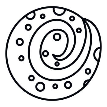 resumen línea Arte remolino con círculos modelo vector