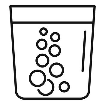 Drinking refreshing sparkling water with fizz bubbles vector