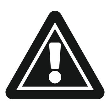 Warning triangle sign representing caution and alert vector