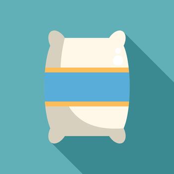 Bag of flour or sugar flat icon long shadow vector