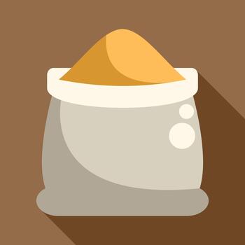 Flour or grain sack in flat design style vector