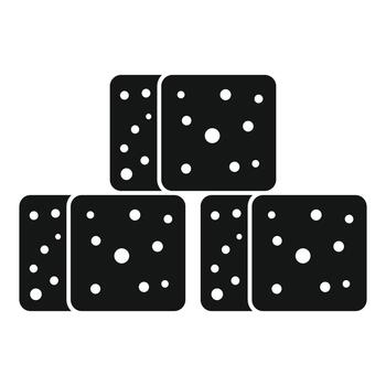 dado icono apilar formando un juego símbolo vector