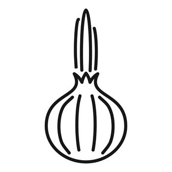 Onion vegetable icon on white background vector