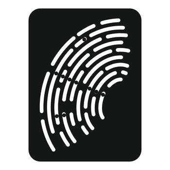 Fingerprint icon representing digital security and biometric identity vector