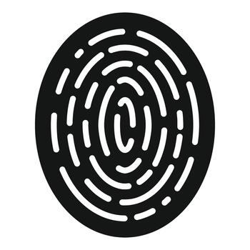 Fingerprint icon representing biometrics and identity security vector