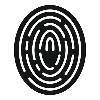 Fingerprint icon representing security and biometric identity vector