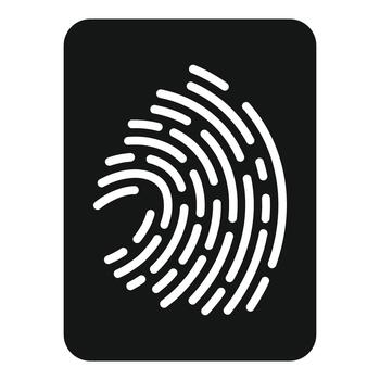 huella dactilar exploración para seguro biométrico identidad verificación sistema vector
