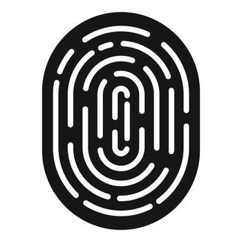 huella dactilar icono representando seguridad y identidad verificación vector