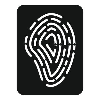 Fingerprint icon representing identity, security, and biometrics vector