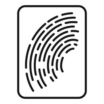 Fingerprint scanning icon representing identity and security technology vector