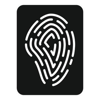 Fingerprint icon for security and identity biometrics vector