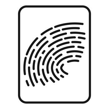 huella dactilar biometría digital identificación exploración acceso icono vector