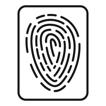 Fingerprint scanning biometric id identity authentication access vector