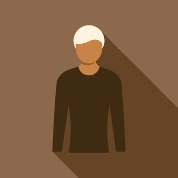 Man user profile avatar flat design icon vector