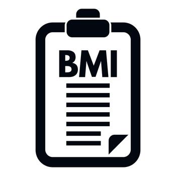 cuerpo masa índice - bmi - calculador salud registros en portapapeles vector