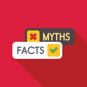 Fact checking myths and truths showing information verification vector