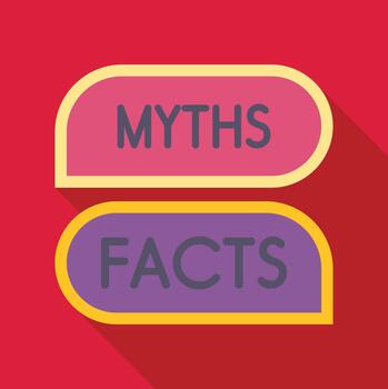 Comparing myths and facts, truth and misinformation concepts vector