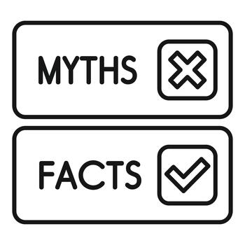 Separating myths from facts, evaluating true and false information vector