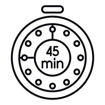 cronógrafo demostración 45 minutos para cuenta regresiva Temporizador vector