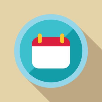 Calendar icon representing date, time, and scheduling appointments vector