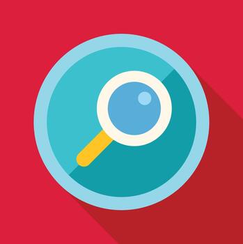 aumentador vaso icono representando buscando, hallazgo, y investigación vector