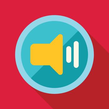 audio altavoz volumen sonido en botón icono vector