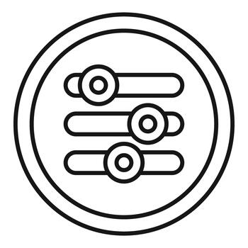 Settings icon showing horizontal sliders for adjustment vector