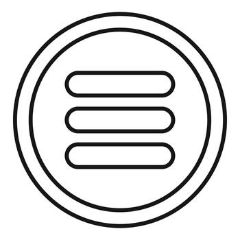 Hamburger menu navigation icon for web design vector