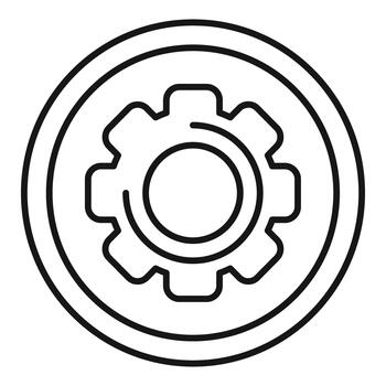 Settings gear icon representing configuration and preferences vector