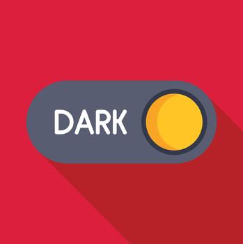 User interface toggle switch for dark mode vector