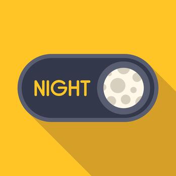 noche modo palanca botón con Luna icono vector