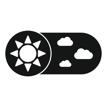 User interface switching between day and night mode vector