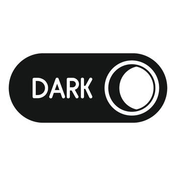 Dark mode user interface toggle switch icon vector