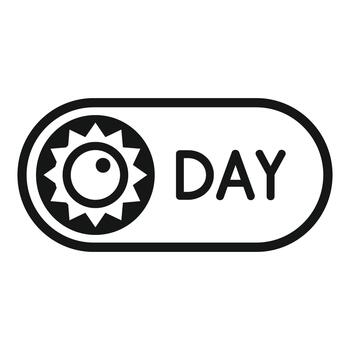 Day mode user interface icon toggle switch vector