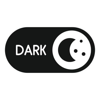 Dark mode toggle switch for user interface design vector