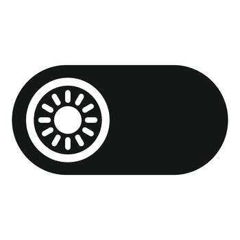Ui toggle switch icon for light mode vector