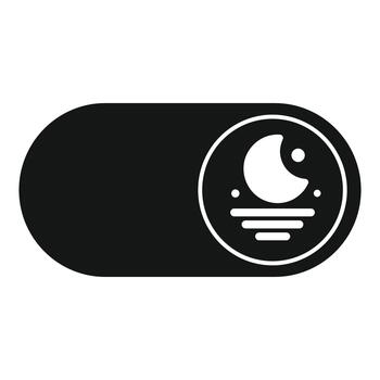 Dark mode toggle switch with moon icon vector