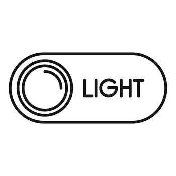 Light switch toggle controlling electricity on and off vector