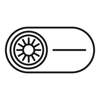 Dom icono palanca cambiar para ligero modo vector