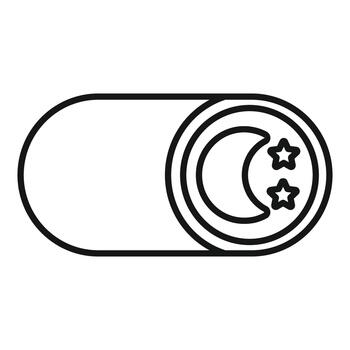 palanca cambiar icono con Luna y estrellas vector