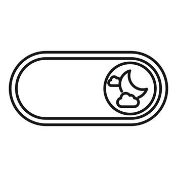 Toggle switch icon indicating night mode setting vector