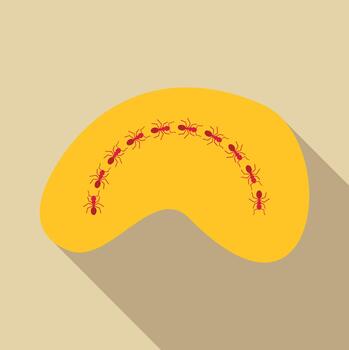 hormigas de marcha en línea demostración trabajo en equipo y cooperación vector