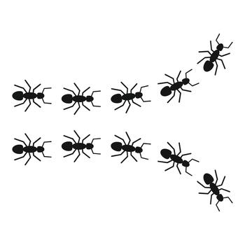 hormigas formando caminos ilustrando trabajo en equipo y unidad vector