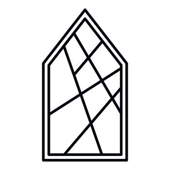 Modern abstract outline window icon design vector
