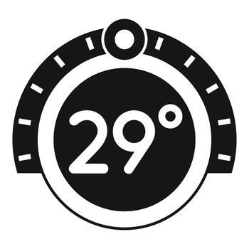 Controlling home temperature with smart thermostat dial icon vector