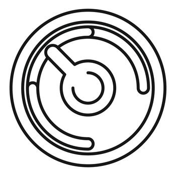 Power button line art icon for digital technology vector