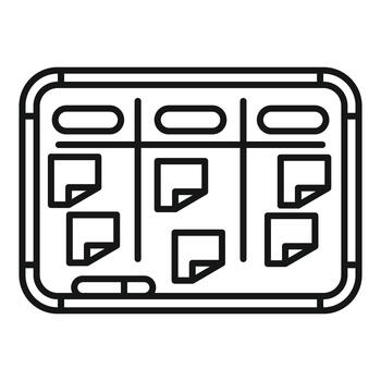 Kanban tablero demostración tarea administración flujo de trabajo vector