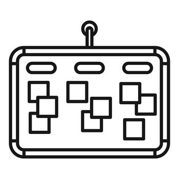 Project management board displaying tasks for organization vector