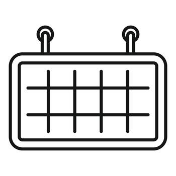 Calendar grid icon representing scheduling and planning tasks vector