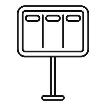 Scoreboard displaying game information line art icon vector